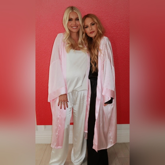 NWT Mumu x Curateur The Harlow Robe - Pink Stripe - Picture 9 of 10